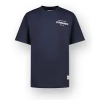 Vingino T-shirt met backprint donkerblauw Jongens Katoen Ronde hals Backprint - maat 116
