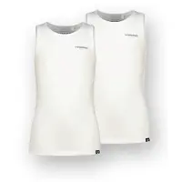 Vingino tanktop - wit (set van 2) Hemd Jongens Stretchkatoen Ronde hals - maat 146/152