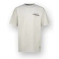 Vingino T-shirt grijs melange Jongens Katoen Ronde hals Effen - maat 116