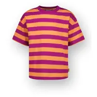 Vingino T-shirt Basic stripe tee Meisje Roze 116