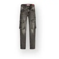 Vingino Straight Jeans Paolo cargo Jongen Zwart 98