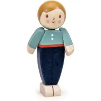 Tender Leaf Toys poppenhuis popje - Ivoor Vader - houten speelgoed familie.