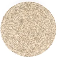 TT Home Woonkamertapijt rond kortpolig handgemaakt modern effen kleuren uitsparing ontwerp 80 x 80 cm Rond 80 x 80 cm Rond beige