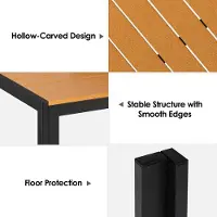 Laura Tuintafel met parasolgat 110x70 cm – Weerbestendige Aluminium Balkontafel voor Terras & Tuin – Lichtgewicht, Duurzaam WPC Tafelblad – Geschikt voor 6 Personen –