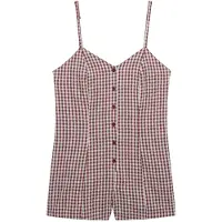 Superdry Jumpsuit 'Gingham Cami' rood / wit
