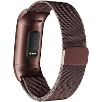 Go Go Gadget - Milanese band - Geschikt voor Fitbit Charge 4 - Bruin - Small