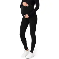 Be Mammy BE-Leggings-02 Dames Zwangerschapsleggings - Lang - Viscose - Elasthan - Zwart - XL