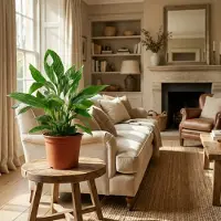Green Boutiq - Kamerplant - Lepelplant - Spathiphyllum - Wit - Weinig onderhoud - 1 Plant - Pot 19cm - Hoogte 70 - 80cm
