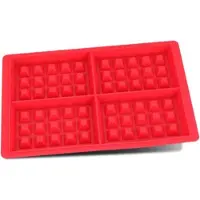 Go Go Gadget Siliconen wafel vorm | keukentool | 4 wafels | rood