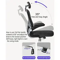 Nicole Ergonomischer Bürostuhl Gaming & Office Chair mit 90° Klappbaren Armlehnen, Netzrücken, Lordosenstütze & Kopfstütze, Extra Breites Komfort-Kissen, Schreibtischstuhl 52x50CM
