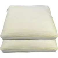 Slaap Vaak Kapok Box Hoofdkussen Set (2 Kussens + 2 Moltonslopen) - 50x60x10 cm - Ecru