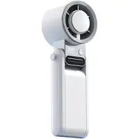 VHV - Opvouwbare handventilator - USB oplaadbaar, 199 snelheden, stil wit model voor bureau, binnen, buiten en onderweg
