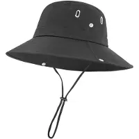 VHV - Hoed - Zonnehoed - Vissershoedje - Bucket hat - Zonnehoed dames - Oversized vissershoed - Met brede rand - Voor mannen en vrouwen - Grote waterdichte safarihoed - Zwart