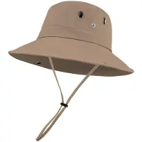 VHV - Hoed - Zonnehoed - Vissershoedje - Bucket hat - Zonnehoed dames - Oversized vissershoed - Met brede rand - Voor mannen en vrouwen - Grote waterdichte safarihoed - Khaki