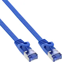 InLine Patchkabel plat, U/FTP, Cat.6A, blauw, 7m