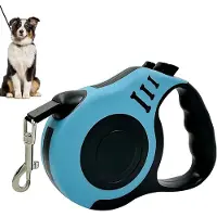 VHV - Hondenriem - Hondenriem 5 meter - Uitschuifbare hondenriem - 1 stuk - 5 meter - Voor honden tot 15 kg - Progressief remsysteem - Meerblauw