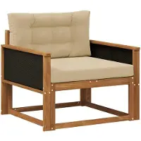 vidaXL Buiten Midden Sofa Naturel