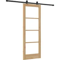 vidaXL Schuifdeur ORKDAL 73,5 x 198,5 cm Massief grenenhout en glas