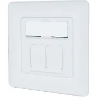 Digitus DN-9010/8-2. Inbouwdoos Cat. 6A, Klasse EA, 2x RJ45, zuiver wit
