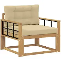 vidaXL Buiten Midden Sofa Polyester Wit