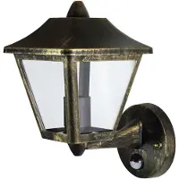 Osram HOMELIGHTING ENDURA Classic Tradition Up Sensor E27 Gold 4099854452437 LED-buitenlamp (wand) LED E27 Goud