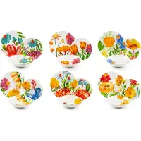 Excelsa 18-delige Serviesset Blooming – Kleurrijk Porselein | Dinerbord - Ontbijtbord - Kom