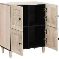 vidaXL Dressoir Bleached White 60 x 33 x 75 cm Massief Mango Hout