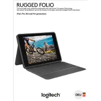 Logitech Rugged Tablethoes met toetsenbord QWERTZ Duits Grafiet