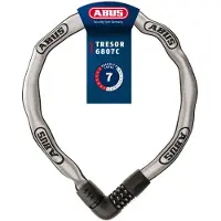ABUS Fietsslot Kettingslot - Tresor 6807C - Security level 7 - zilver - 110 cm - Geschikt voor elektrische fietsen en stadsfietsen
