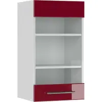 Vicco Fame-Line Glazen keukenkast – 40 cm Bordeauxrode hoogglans