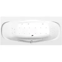 Polysan Garda Whirlpoolbad, 190x90x44cm, Highline Hydro-Air, chroom