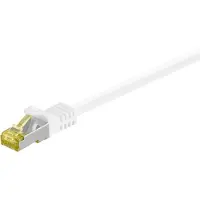 Goobay 5m RJ45 patchkabel CAT 6A S/FTP (PiMF), 500 MHz, met CAT 7 ruwe kabel, wit LSZH halogeenvrij, koper