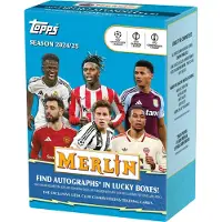 Topps 2024/25 Chrome Merlin UEFA Club Competitions Soccer 7-Pack Blaster Trading Cards