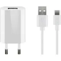 Goobay USB A oplader + USB A naar C kabel -