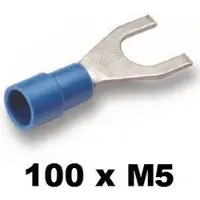Cimco geïsoleerde vorkkabelschoen vertind 1,5-2,5mm² M5 - blauw per 100 stuks (180146)