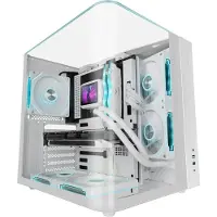 Mars Gaming Gaming ATX-behuizing - - MC-INFINIOLITE - gebogen gehard glas - dubbele kamer - compatibel - Wit