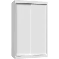 Topeshop Garderobe, IGA 120 BIEL B KPL Slaapkamerkast 7 Planken 2 Deur(en) Wit Kledingkast