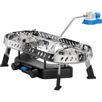 Campingaz Camp & Trek Twin Connect CV Kooktoestel – Stabiel 2x Ø15cm kookoppervlak – 2x 2000 Watt branders