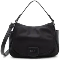 L.credi schoudertas Sadma Flapbag Schwarz zwart