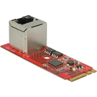 DeLOCK M.2 Key A+E netwerkkaart, 1Gbps (M.2 Een sleutel, M.2 E-sleutel), Netwerkkaarten, Rood
