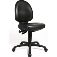Topstar Tekenkruk Permanent Contact Kunstleder Zonder armleuning Zwart 110 kg TEC 50 5 Wieltjes