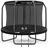 Thunder Trampoline 183 cm – Ronde Tuintrampoline – Max. 150 kg – Met Ladder – Zwart