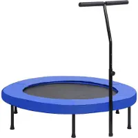 vidaXL Fitnesstrampoline met handgreep en veiligheidsmat 122 cm