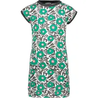 Moodstreet Meisjes Jurk met allover bedrukking bloemenmotief - Green - Maat 98/104