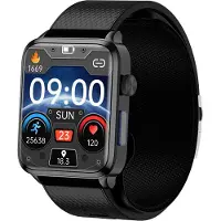INF Smartwatch met bloedzuurstof- en bloeddrukmeter Black