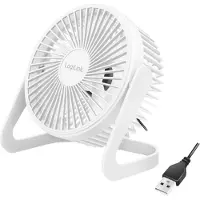 Logilink USB-Schreibtischventilator, 15,24 cm, 40 dB, weiß