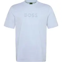 BOSS Heren Polo's & T-shirts Ts_terrace Logo - Lichtblauw - Maat L