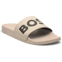 BOSS Badslippers met label in reliëf model 'ARYEH'