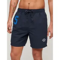 Superdry Heren Zwemkleding gemaakt van gerecycled zeemateriaal (L), Strandkleding, Gerecycled polyester, Duurzaam, Marinebla M3010235A
