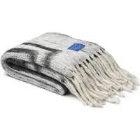 Bongusta plaid - Weekend plaid creme & ink- deken - donkerblauw en wit